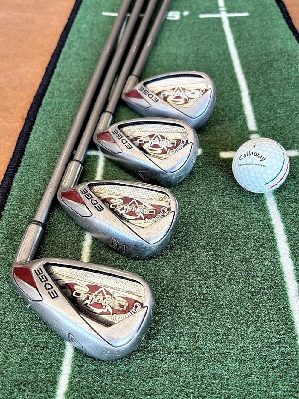 Callaway Diablo Edge Irons (7, 9, A, S) 4-Piece Set. Ladies Flex. New Grips.
